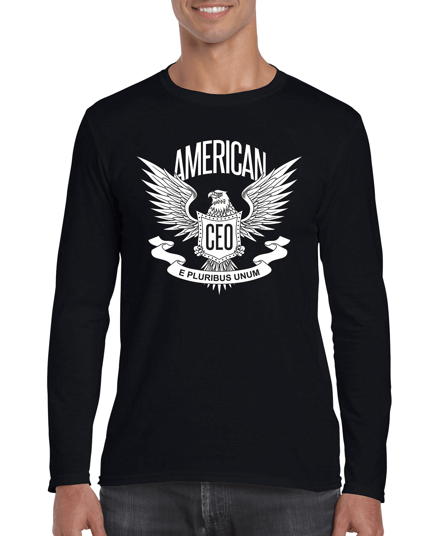 American CEO Patriotic Eagle Mens Long Sleeve Shirt