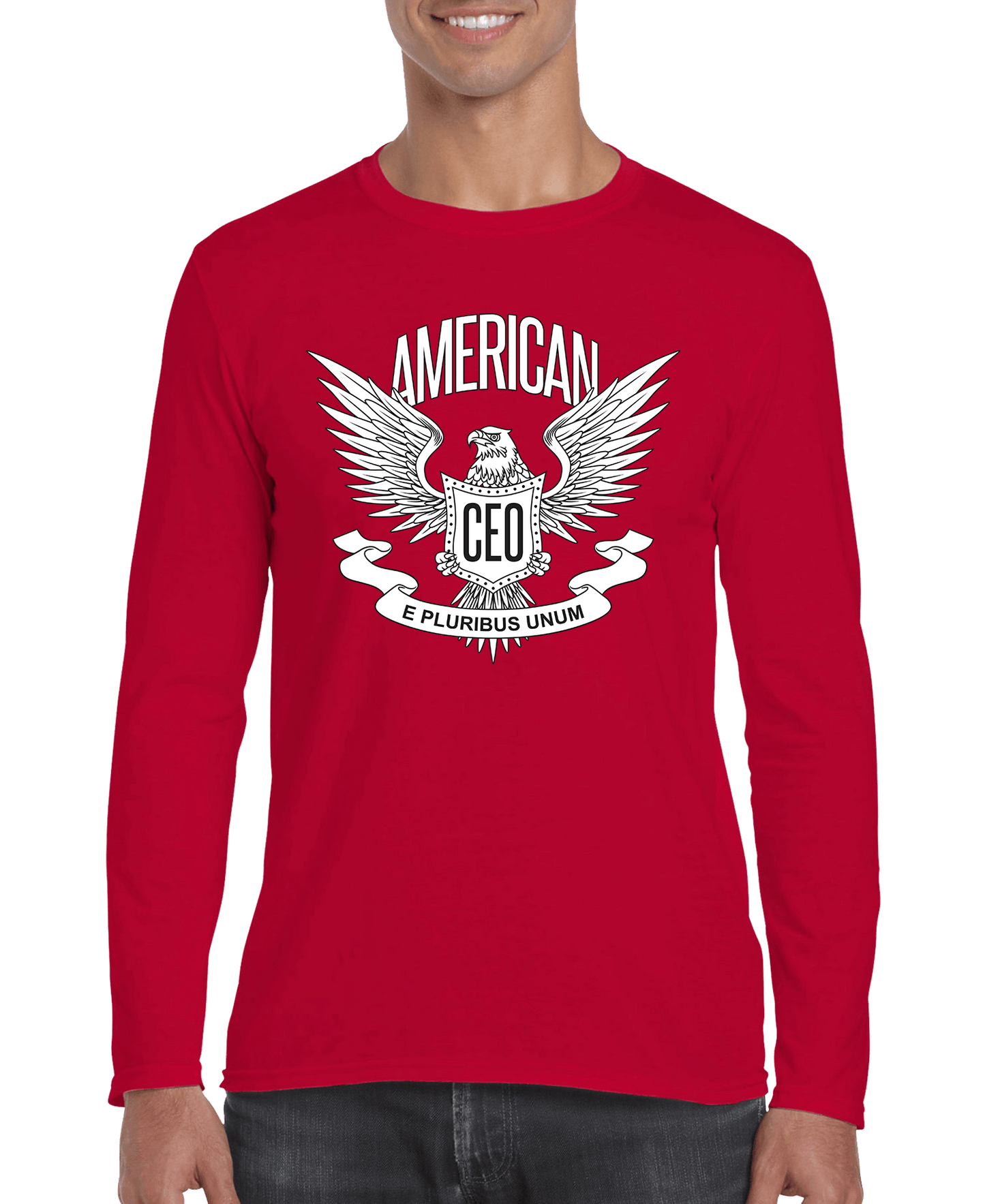 American CEO Patriotic Eagle Mens Long Sleeve Shirt