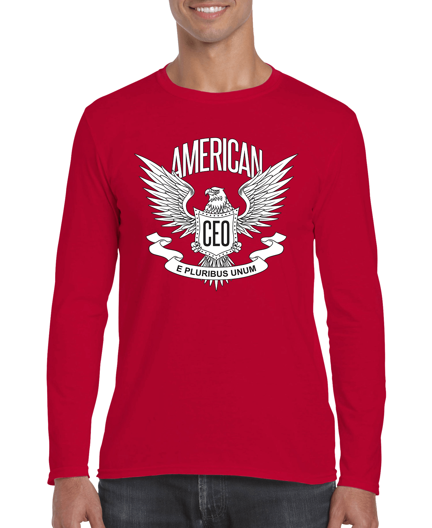 American CEO Patriotic Eagle Mens Long Sleeve Shirt